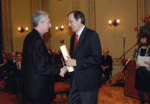 Award of the 2008 Greek State Prize for Translation from the Minister of Culture, Mr Antonis Samaras